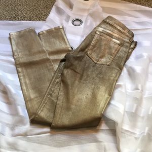 7 Gold Skinny Jeans